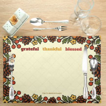 Tacksam och välsignad Thanksgiving retrodesign