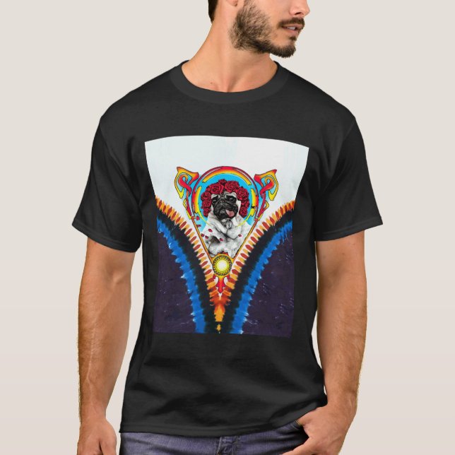 TACKSAM PUG TYE DYE 357 T SHIRT (Framsida)