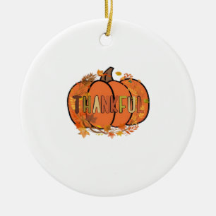 Tacksam Pumpa Tacksgiving T-Shirt - Gåvor - De Julgransprydnad Keramik