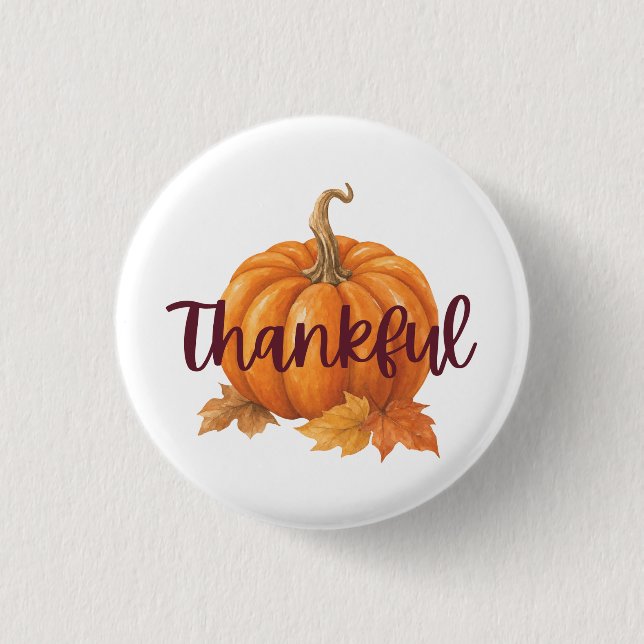Tacksam Pumpa Thanksgiving Knapp (Framsida)