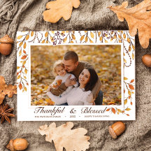 Tacksam & Salig Glad Thanksgiving Höstfoliage