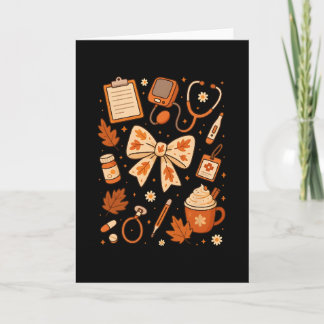 Tacksam Sjuksköterska Höst Stetoskop Coquette Slöj Kort