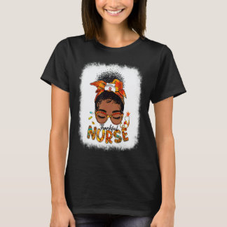 Tacksam Sjuksköterska Liv Otydlig Bunt Hår Höst Kä T Shirt