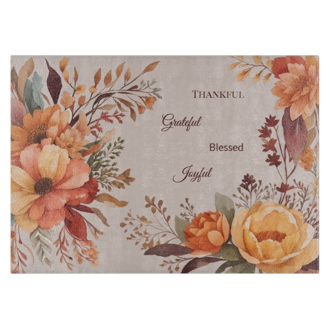 Tacksam StorTacksam Blessed Blommig Tacksgiving  (Framsidan)