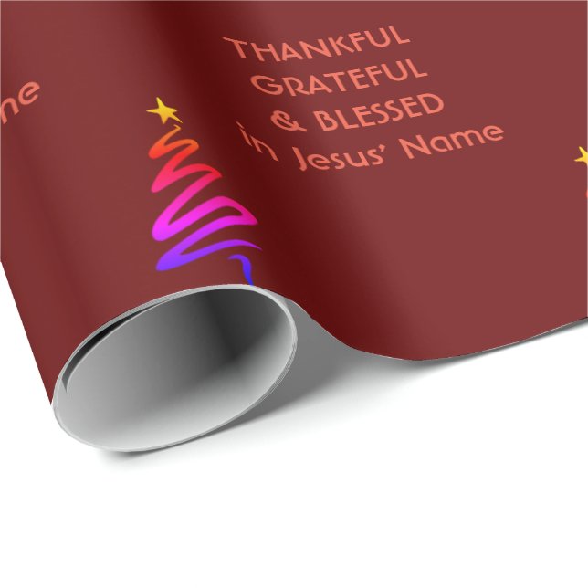 TACKSAM TACK FÖR ALLT SÄGENSEGNADE Jesus jul Presentpapper (Rullad Hörn)