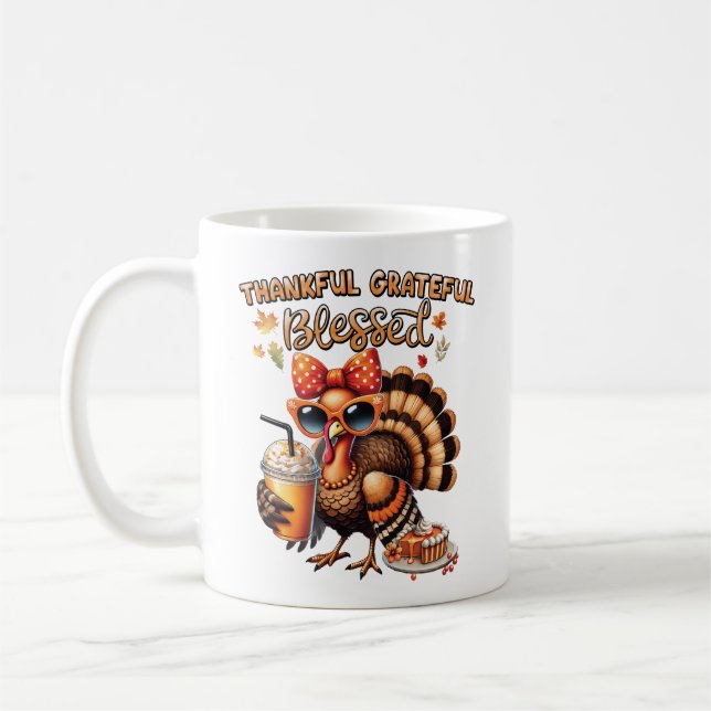 Tacksam Tacksägelse Salig Fotboll Turkiet Kaffemugg (Vänster)