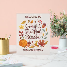 Tacksam Tacksägelse Tack Blessed Thanksgiving Höst