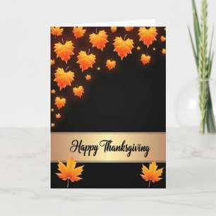 Tacksam Thanksgiving Leaves-kort Kort