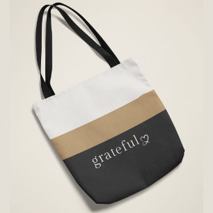 Tacksam Totebag Positiv Premium Randig Design Tygkasse