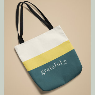 Tacksam Totebag   Premium Sommar Randig Design Tygkasse