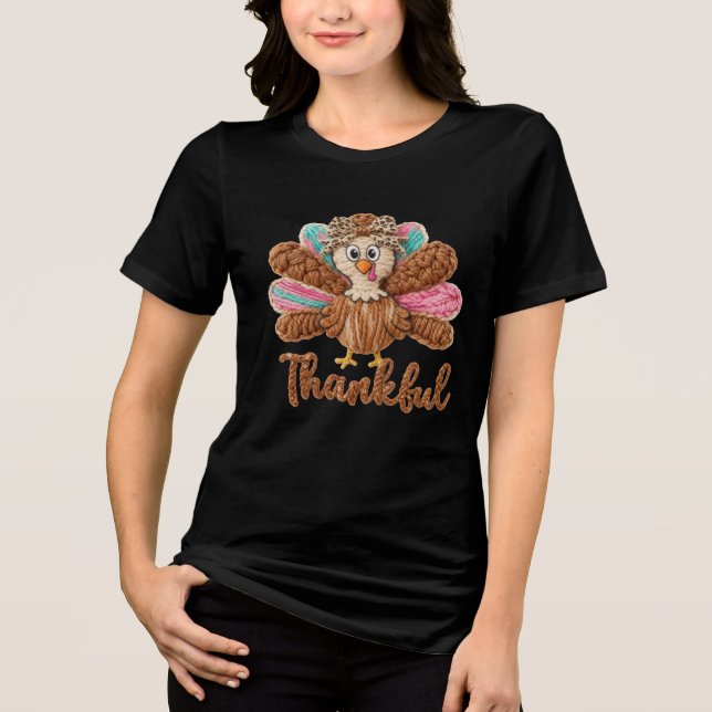 Tacksam Turkdesign – Latch Hook Garn Virkad S T Shirt (Framsida)