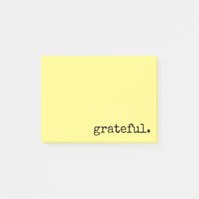 tacksam typografisk gult post-it block (Framsida)