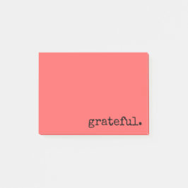 tacksam typografisk koral post-it block