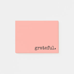 tacksam typografisk orange post-it block