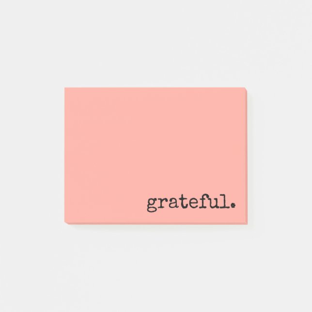 tacksam typografisk orange post-it block (Framsida)