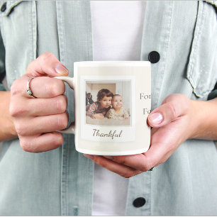 Tacksam & Välsignad Polaroid-foto Anpassad prese Kaffemugg