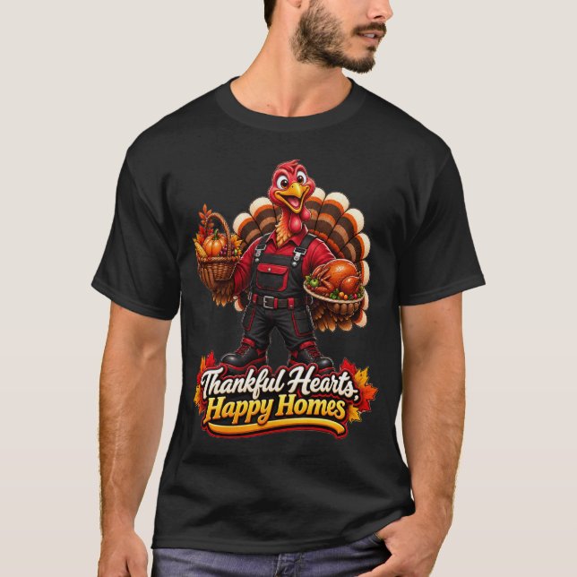 TACKSAMA HJÄRTAN, GLADA HEM T SHIRT (Framsida)