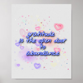 tacksamhet är öppet för rikedom poster