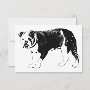 Tacksamhet Bulldog, Snäll Uttryck Tack Kort