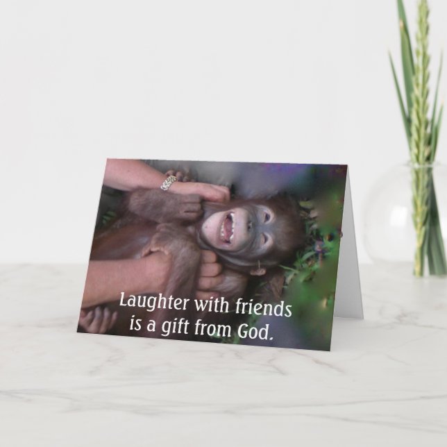 Tacksamhet för Laughter och vänner Tack Kort (Framsida)