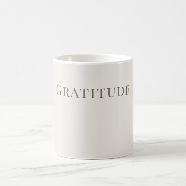 Tacksamhet – Minimalistisk typografidesign Kaffemugg (Center)