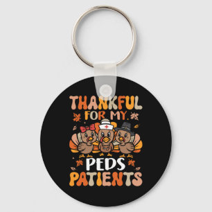 Tacksamma Peds Nurse Thanksgiving Turkiet Pediatri Nyckelring