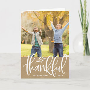 tacksamma säsong Fotomappat kort för Thanksgiving