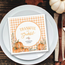 Tacksamma Tackska Pumpor Rutig Thanksgiving