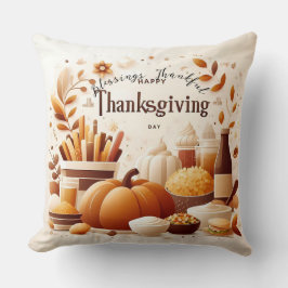 Tacksamma tillställningar: Festlig Thanksgiving Kudde