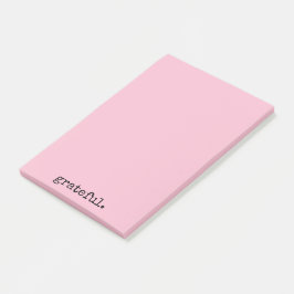 tacksamma typografi-pastellanteckningar efter rosa post-it block