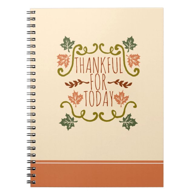 Tacksamt för anteckningsbok för Todaythanksgiving Med Spiral (Framsidan)