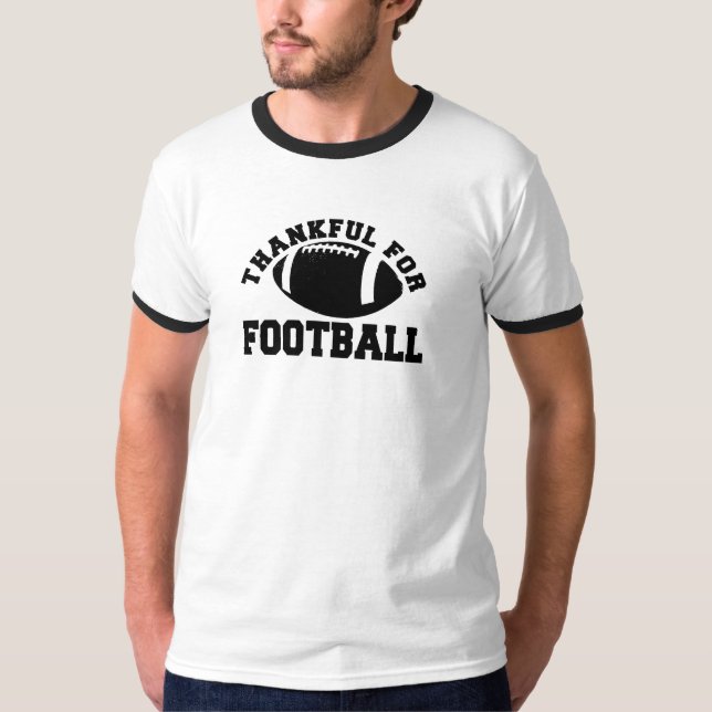 Tacksamt för fotbollPigskin Tee Shirt (Framsida)