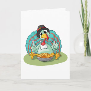 Tacksamt för Vegansthanksgivinghelgdag Turkiet Kort