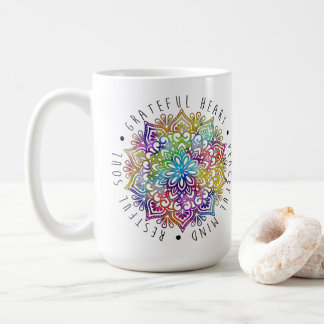 Tacksamt hjärta Fridfullt sinne Själen i vila Kaffemugg