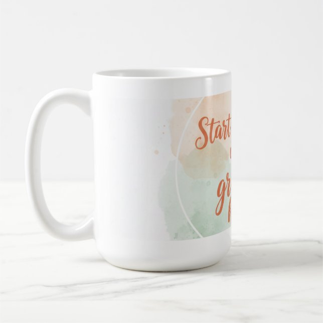 Tacksamt Hjärtan Inspirerande Kaffe Kopp (Vänster)