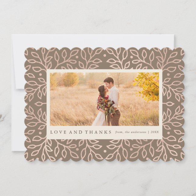 Tacksamt nedgångfotokort tack kort (Framsida)