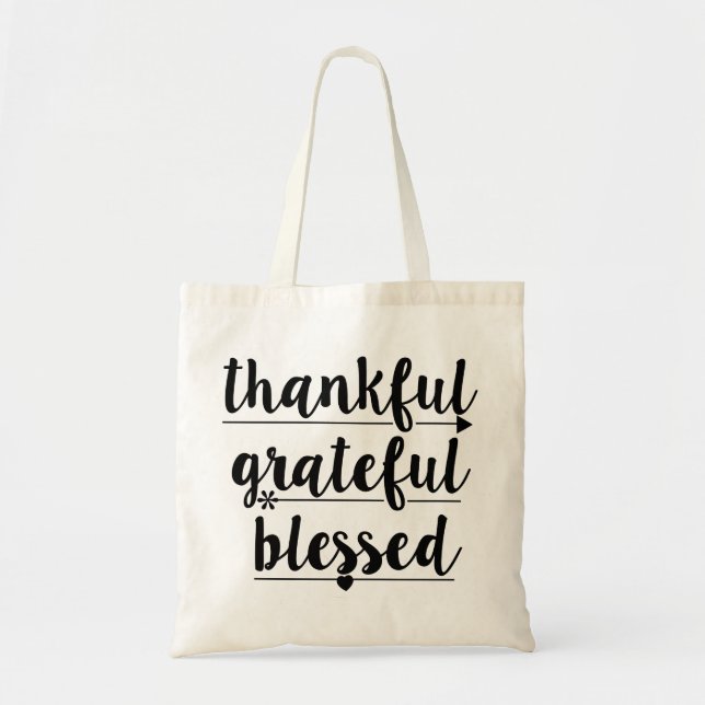 tacksamt tacksamt välsignat tygkasse (Framsidan)