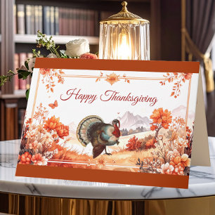 Tacksegelande kalkon tacksgiving tack kort