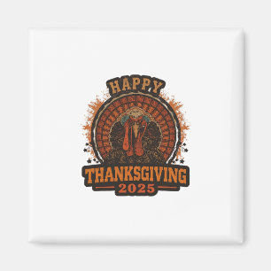 Tacksgiving 2025 Familj Matchande Roligt Retro Tur Magnet