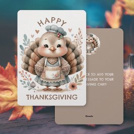 Tacksgiving Anpassad Julkort Platt Holiday Card