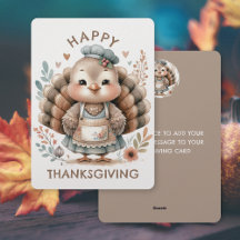 Tacksgiving Anpassat julkort för högtider