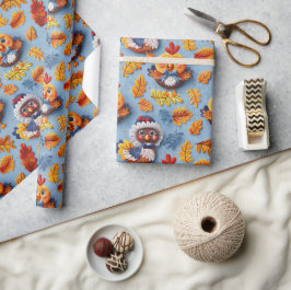 Tacksgiving-babykalkon och kycklingar presentpapper