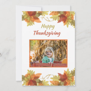 Tacksgiving-bildkortsmall Julkort