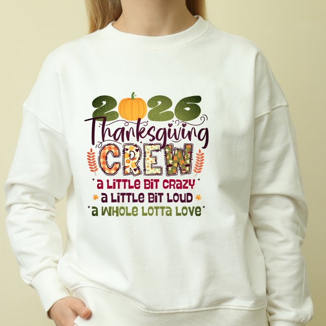 Tacksgiving Crew 2026 Tröja | Familj Höst Sweatshi (Thanksgiving Crew 2026 Shirt | Family Fall Sweatsh)
