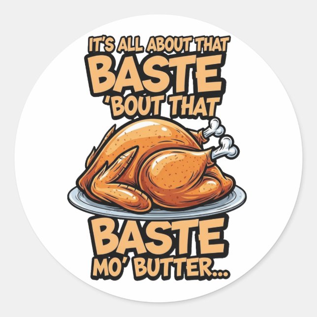 Tacksgiving-dekaler Runt Klistermärke (Framsida)