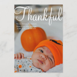 Tacksgiving Fotokollage Födelse Tillkännagivande