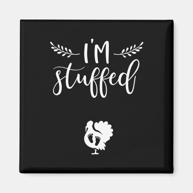 Tacksgiving graviditetsannonsering Kalkon Bebis R Magnet (Framsidan)