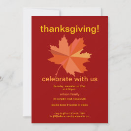Tacksgiving Inbjudningar