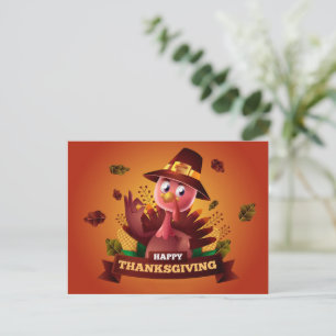 Tacksgiving Kalkon Postkort Vykort