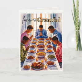 Tacksgiving-kort med texten "Alltid Tacksam" Helgkort